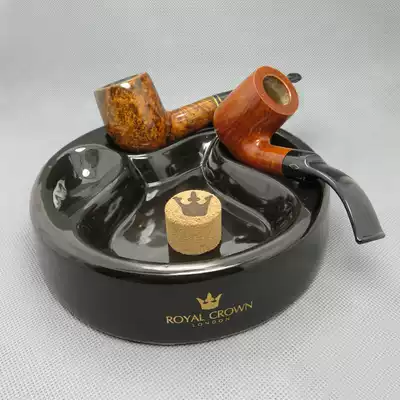 British CROWN ROYAL CROWN pipe special accessories ashtray bone ceramic pipe rack 3 pipe seat