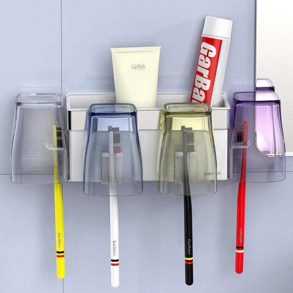 Toiletries cup Carabao suction cup toothbrushing cup Creative wall-mounted toothbrush rack Tooth Cylinder Couple Student Gargle Cup Suit