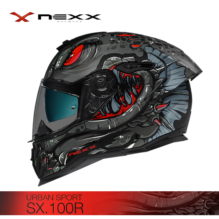 Portugal X NEXX SX 100R Sport Ferris Locomotive Safety Helmet All Armor Double Lenses Big Tail Air Nuisance