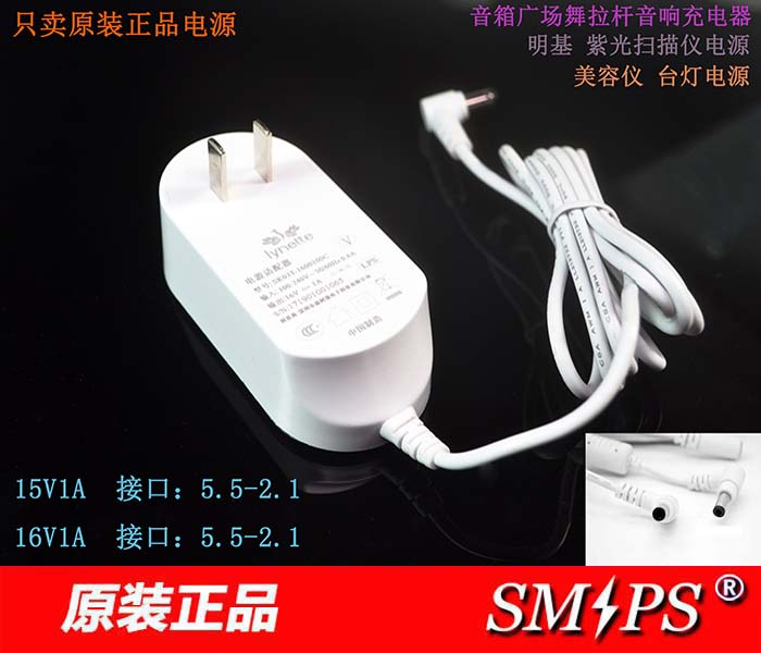 15V1A Square Dance Lever Sound Charger 15V2A 16V1A Scanning Instrument Power Cord Cosmetic power supply