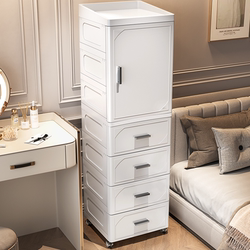 Narrow Gap Storage Cabinet for Home Use, Multi-Layer Gap Storage Cabinet for Bathroom, Movable Kitchen Narrow Side Snack Storage Cabinet