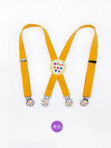 Children boys and girls baby cartoon letters four-clip elastic strap clip sling shoulder strap cartoon sling adjustable