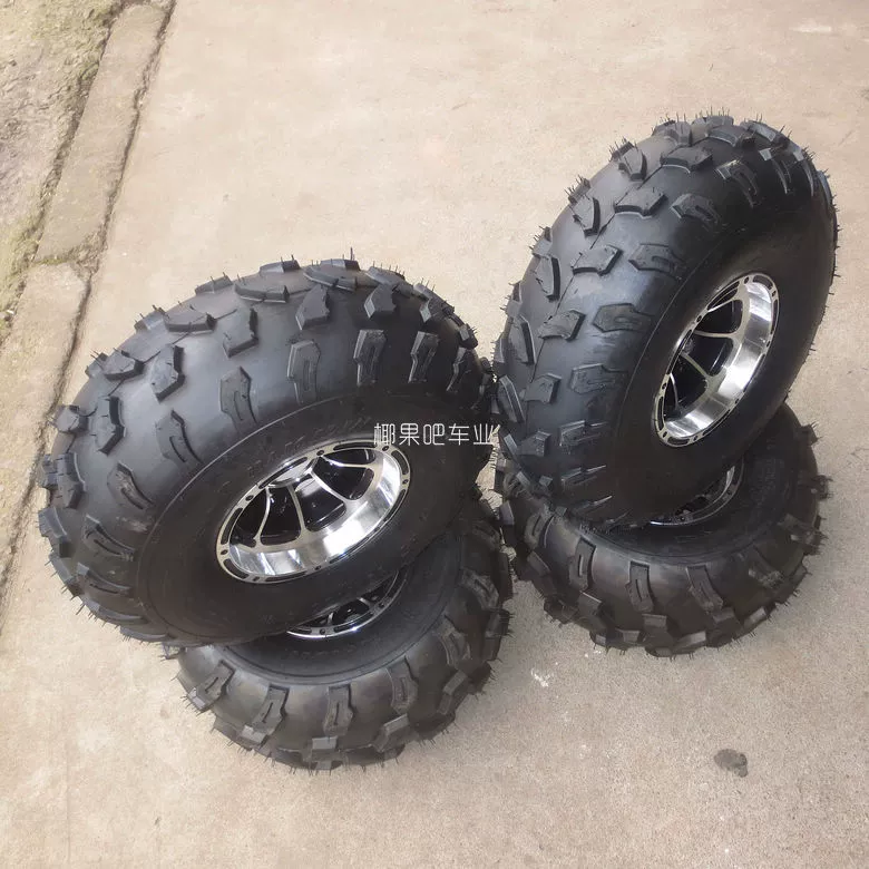 Phụ kiện xe mô tô ATV phía trước 19x7-8 sau 18x9,50-8 inch chân không lốp xe hợp kim nhôm bánh xe - Vành xe máy