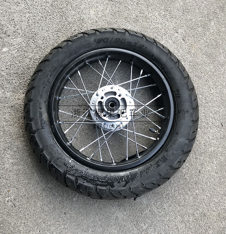 Phụ kiện tốc độ cao Xe mô tô địa hình Apollo Kawasaki Bánh trước 12 inch Lốp trước đường 90 / 90-12 có bánh xe - Vành xe máy vành xe máy wave alpha
