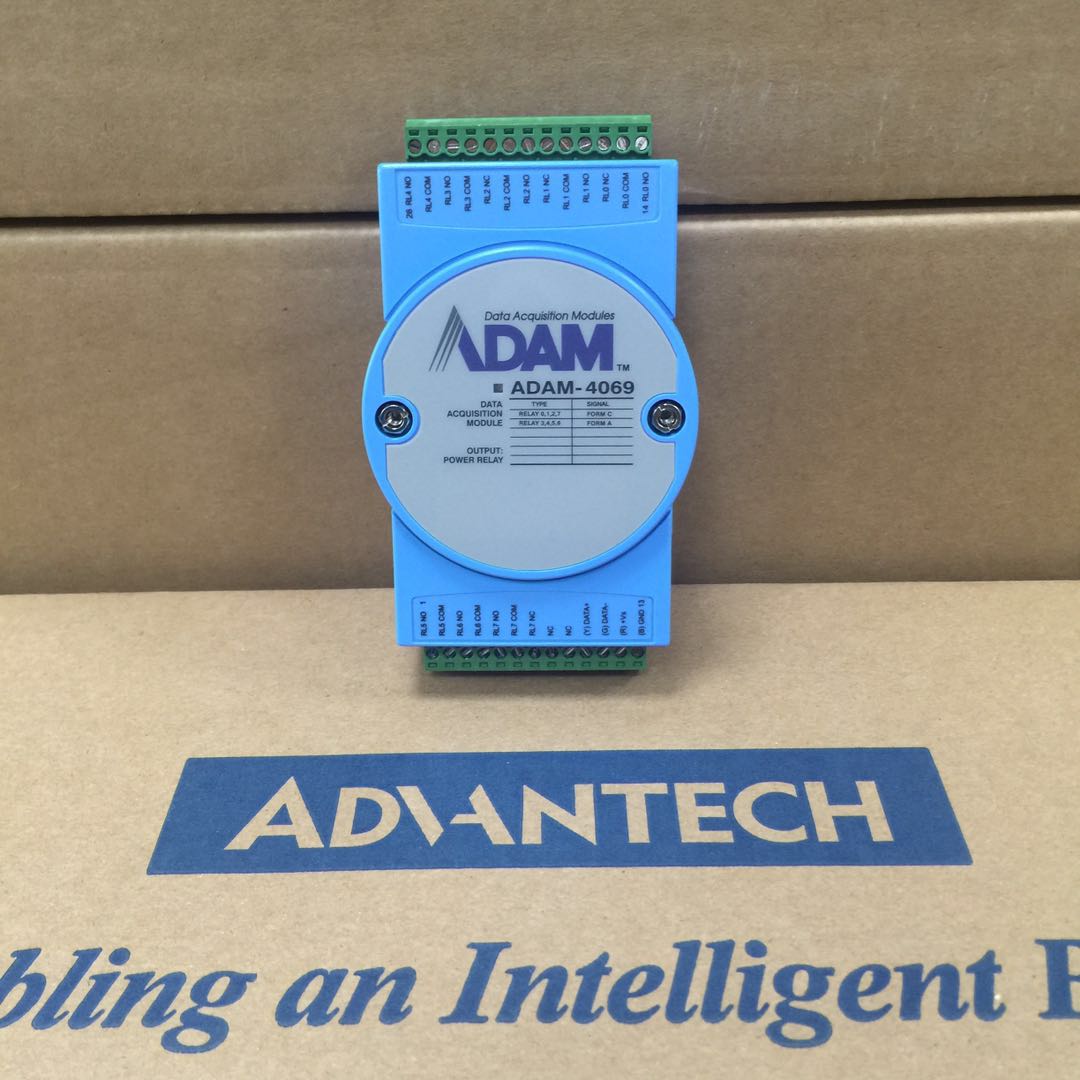 Research and development ADAM-4069-AE 8 channel power relay output module supports Modbus protocol A C shape