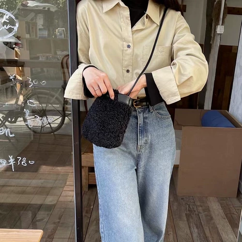 Зимняя универсальная маленькая небольшая сумка, милая сумка через плечо