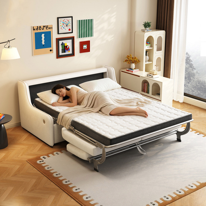 2026 New Model Foldable Dual-Purpose Small Apartment Sofa with Mattress, Cat-Scratch Fabric Sofa Bed Suitable for Long-Term Sleeping 2026 New Model Foldable Dual-Purpose Small Apartment Sofa with Mattress, Cat-Scratch Fabric Sofa Bed Suitable for Long-Term Sleeping