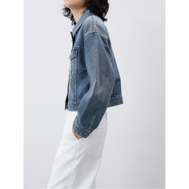 3/1 New Product Casual and Stylish Retro Classic Denim Jacket Spring and Autumn Loose Short Trendy Denim Clothing