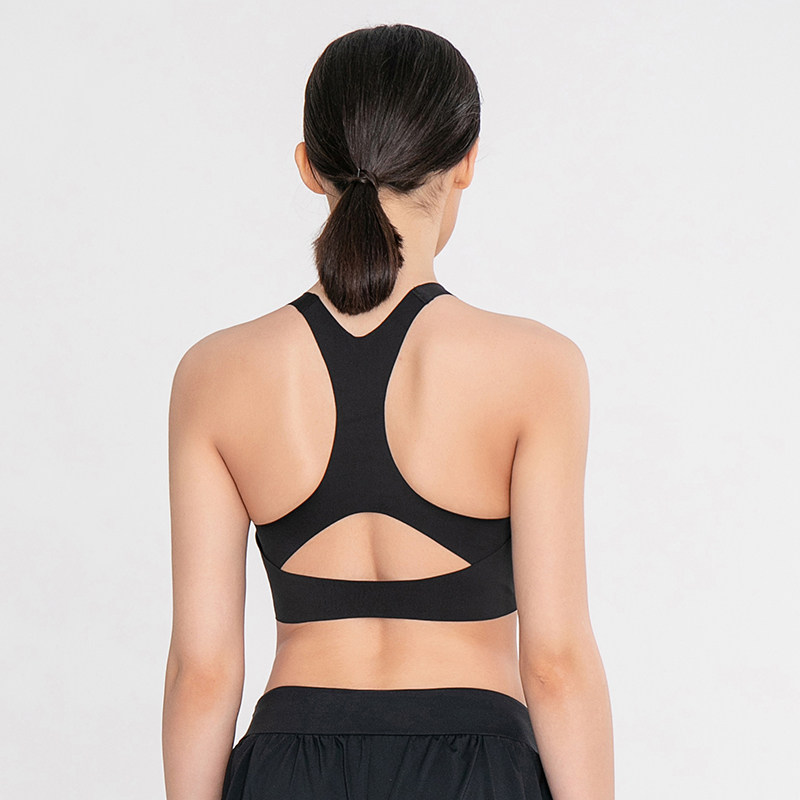Sports underwear pure color vest type steel-free ring dry breathable breathable bra thin surf bra fitness swimming woman
