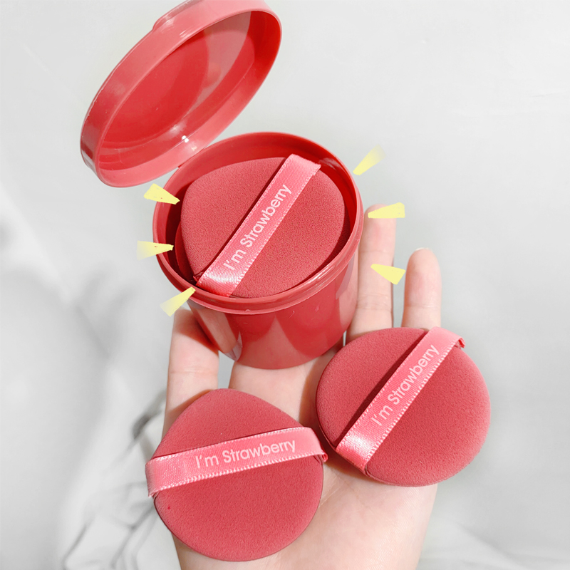 Makeup pineapple pineapple powder pad with box powder flour without eating powder dry and wet dual use supersoft water droplets round