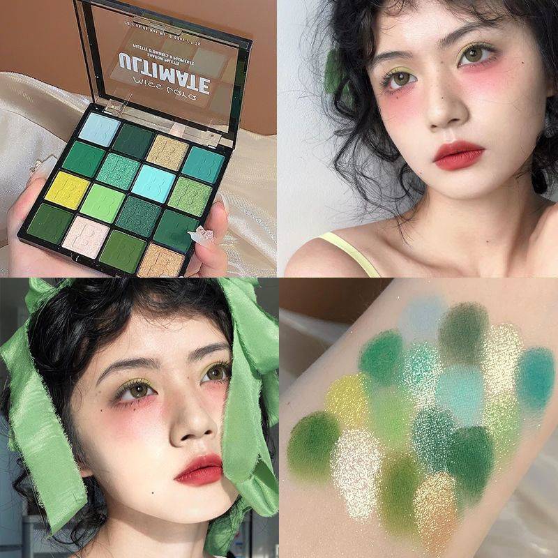 Misslara Colorful Eyeshadow Enthusiasts Are Ecstatic about the Sixteen-Color Eyeshadow Palette, Matte and Shimmer, for European and American Students, Beginners, and Women