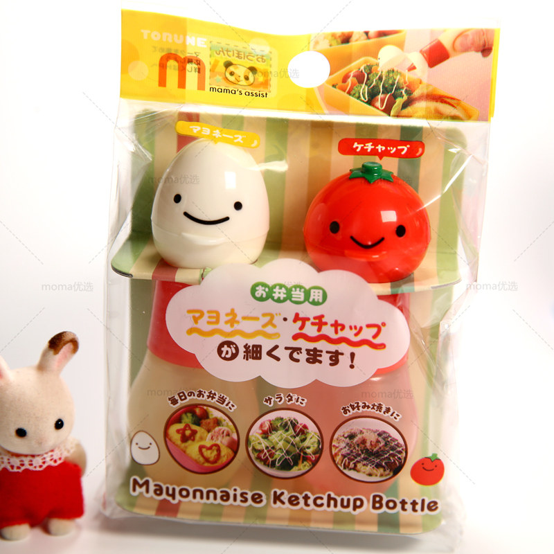 1 Piece Japanese Cute Mini Sauce Bottle Portable Mayonnaise Dressing Out Seasoning Bottle Tomato Egg