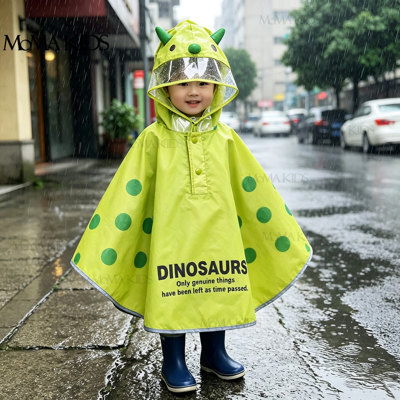 Japanese Imported Small Dinosaur Children's Cape-Style Raincoat for Kindergarten and Elementary School Students, Waterproof Poncho for Heights 80-125cm Japanese Imported Small Dinosaur Children's Cape-Style Raincoat for Kindergarten and Elementary School Students, Waterproof Poncho for Heights 80-125cm