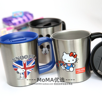 Spot Japan Skater Snoopy Mickey Hello Kitty stainless steel vacuum with milk drink cup