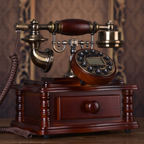 Special European style American retro telephone solid wood landline machine antique home fashion creative fixed telephone