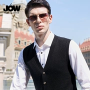 JOW / Jovo mùa xuân đan vest nam vest len ​​phù hợp với vest V-cổ kinh doanh áo len không tay cardigan