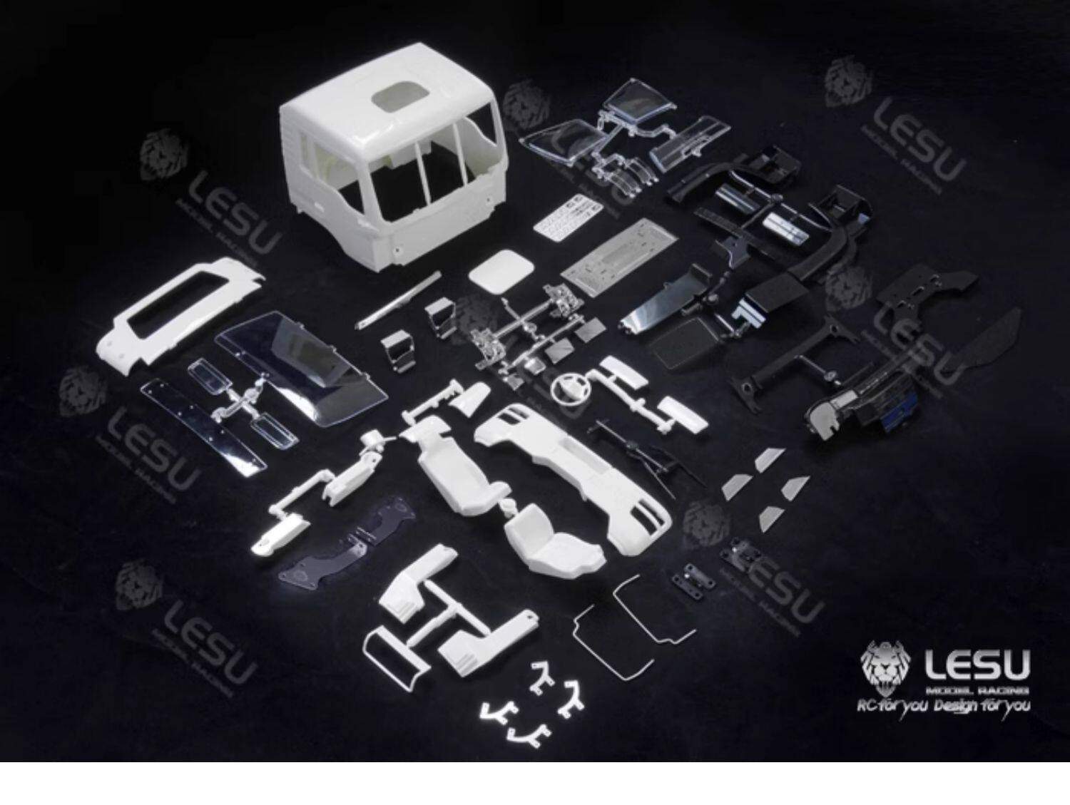 LESU RC 1/14 Für Tamiya Traktor-LKW Muldenkipper Formenbau Simulation TGS CAB Truck DIY Upgrade Zubehör Spielzeug – Detail 1