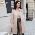 Hego2019 mùa thu mới của phụ nữ tính khí vành đai áo khoác len nữ dài phần mỏng áo len mỏng - Áo khoác dài