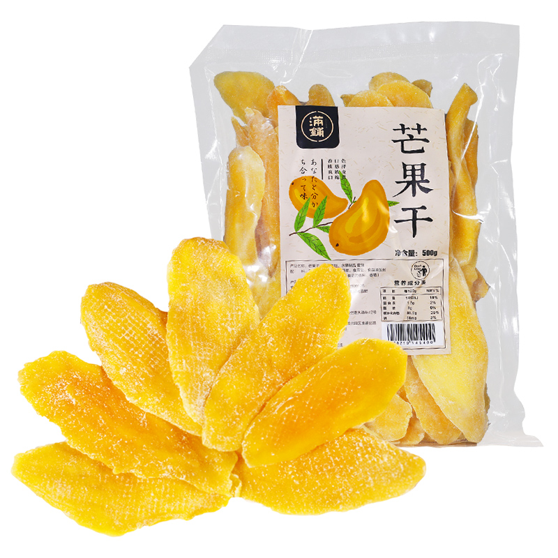 Full Paved Thai Flavor Mango Dry 500g Bulk transparent Bags water Fruit dried fruit Dried Fruits small to snack