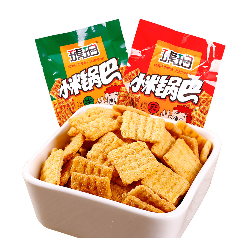 Post 90 post 80 Classic nostalgic amber millet pan bagel dog tooth pizza roll with spicy puffed casual little snacks