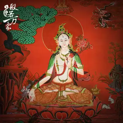 White Mother Nepal pure hand-painted Thangca painting boutique porch decorative painting hanging painting Tibetan Buddha statue Buddhism 69*53