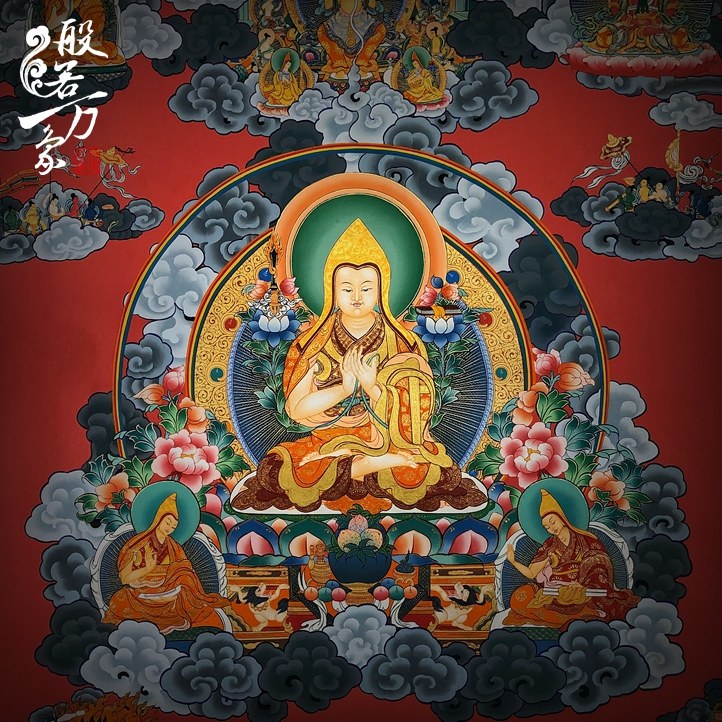 Zonkaba Nepal Handpainted Tangka Painting Boutique Living Room Genguan Decoration Painting Hung Painting Tibetan Portrait Mineral Pigments