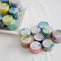 KING JIM Jinmiong KITTA SODA Adhesive Tapes Fly Birds Flower Fields Coast Transparent Handbills Decorate Three