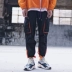 Bonfire mùa NAIVE RACE thương hiệu túi khâu khâu màu tương phản quần thể thao nam và nữ cặp vợ chồng quần áo bảo hộ lao động quần kaki nam ống đứng Quần làm việc