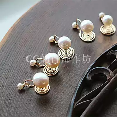 No ear hole new female fresh water strong light near flawless pearl original hand made mosquito coil simple ear bone ear clip