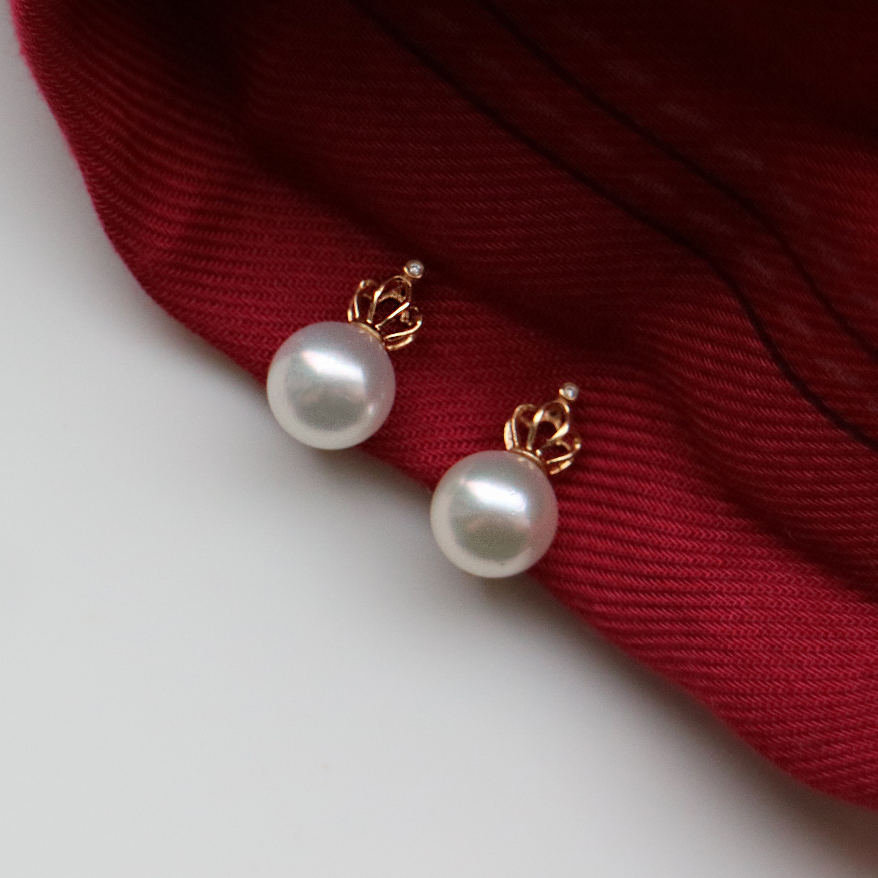 18K gold sea water true multi-hemp pearl wrapped gold ear clip sweet temperament mosquito coil dish no ear piercing painless crown earrings