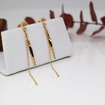 Metal fashion ear clip simple Japanese and Korean models Joker cold no ear hole painless mosquito-repellent temperament tassel earrings