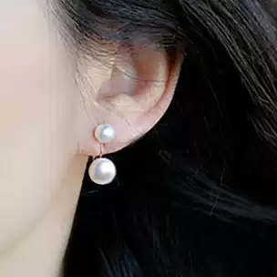 No ear hole new female freshwater pearl Song Huiqiao wind in the hand-made mosquito coil temperament painless exquisite ear clip