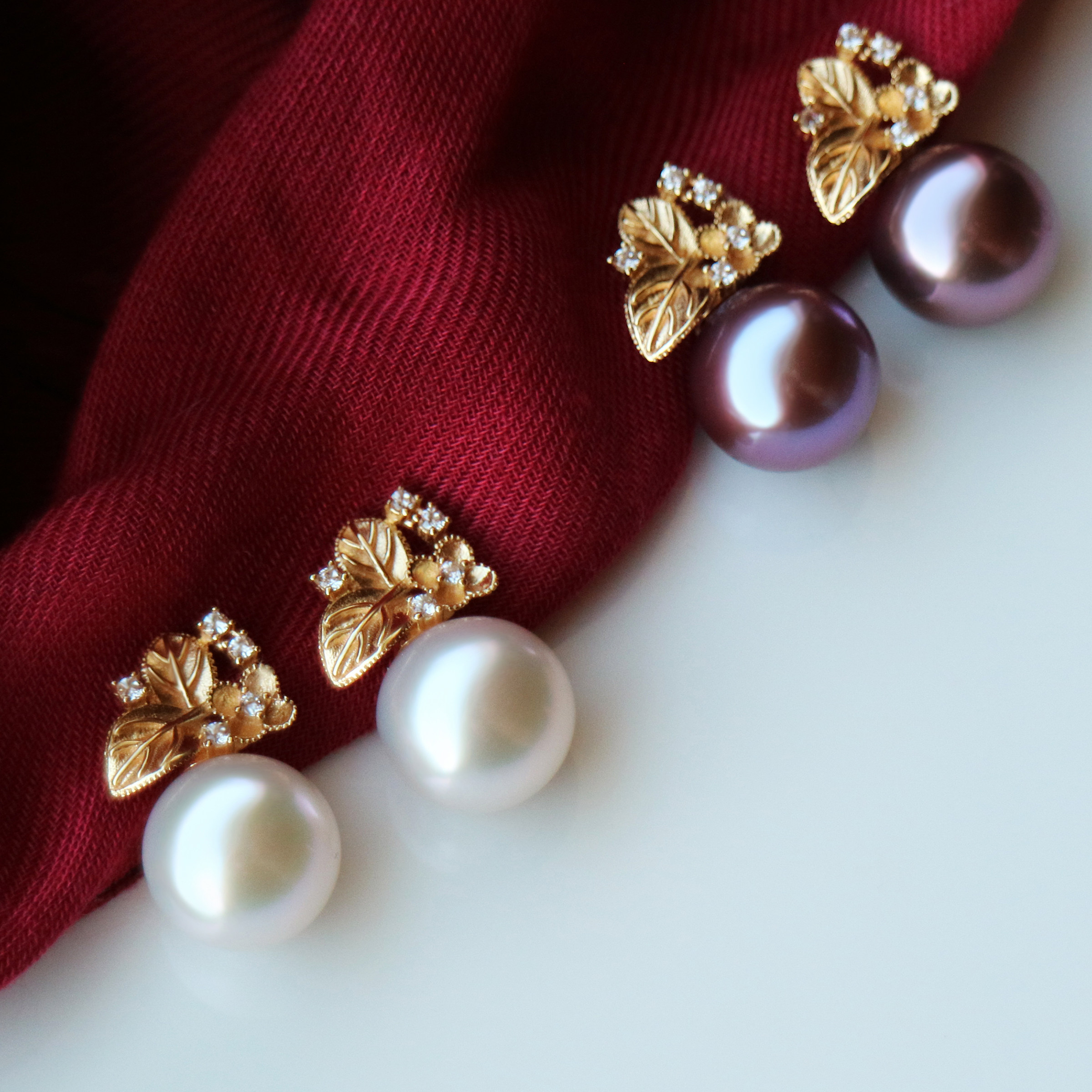 925 silver kk gold craftsmanship big one Edison pearl multi-drill inlaid pure hand mosquito coil pan without pain sensation invisible ear clip