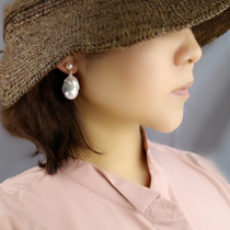 Luxurious large water drop baroque pearl ear clip CC Accessories Gamma original design No earbuthless sensual sensual sensual