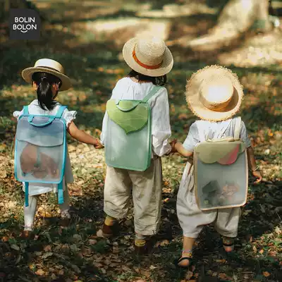 BOLINBOLON children's drawing board bag baby portable small schoolbag outdoor sketching bag leaf clip