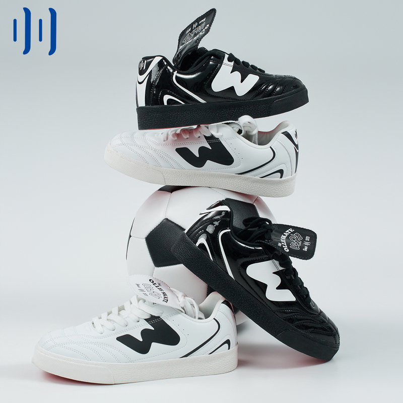Ollieskate Oreo Black and White Color-Blocking Summer Campus Style W Series National Trend Football Shoes Sneakers