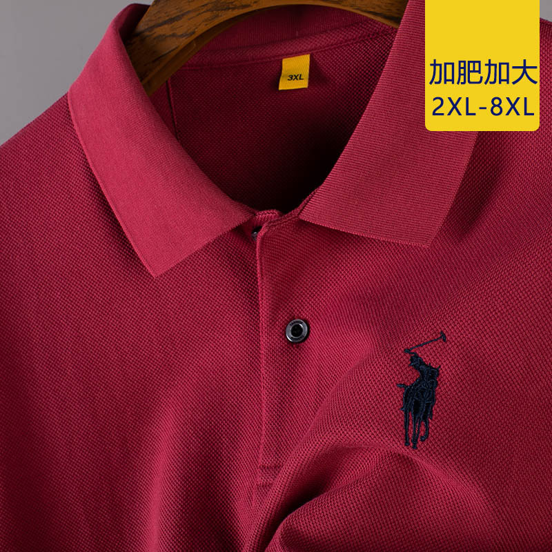 100% Cotton Summer Embroidered Polo Shirt for Men, Plus Size, European Style, Loose Casual Turn-Down Collar Short-Sleeved T-Shirt 100% Cotton Summer Embroidered Polo Shirt for Men, Plus Size, European Style, Loose Casual Turn-Down Collar Short-Sleeved T-Shirt