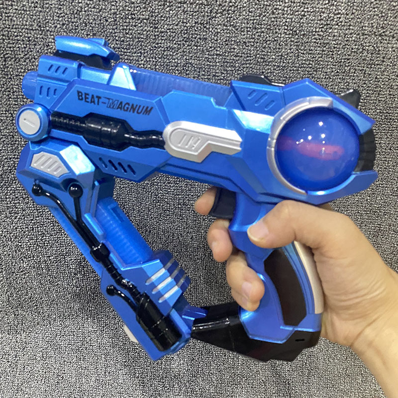 Baby electric toy gun sound and light projection pistol boy 1-3 years old music vibration foldable colorful space gun