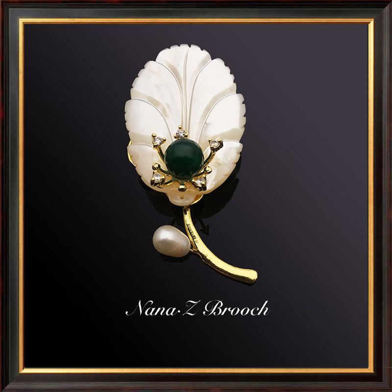 Naridor natural mother-of-pearl brooch brooch brooch pin women's Korean luxury atmospheric female accessories high-end