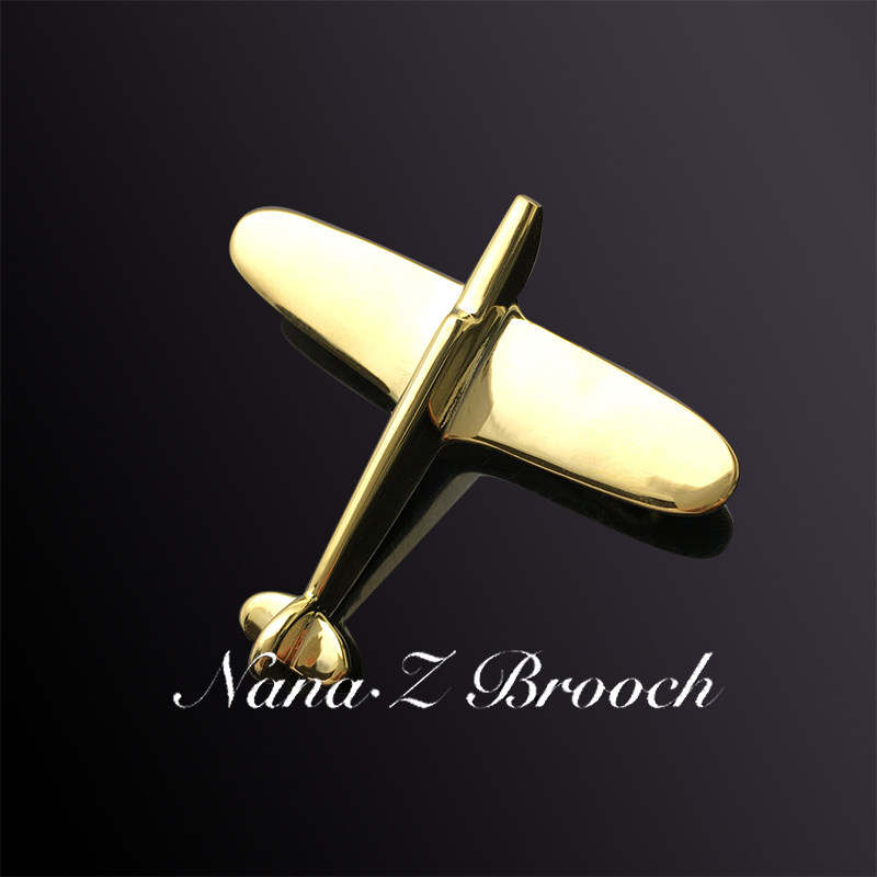 Retro Creative Aircraft Brooch High-end Male And Female Brisket Pins and Japan-South Korea Personality Fashion Sweater Accessories