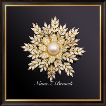 New natural pearl South Korean version of brooch brooch with no needle commute assembly accessories luxury and feminine upscale