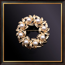 European and American palace vintage retro classical baroque brooch brooch brooch with a large coat and accessories olive flower ring