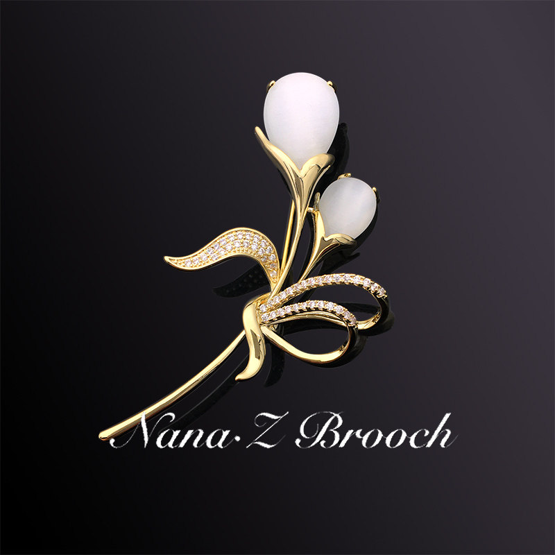 Na Lido nanaz Style Tulip with breast and chest flowers Don't pin women upscale 100 Lap Coat Accessories Luxury