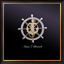nanaz brooch mens boat rudder sailor brooch suit upscale minimalist Inn Wind design personality