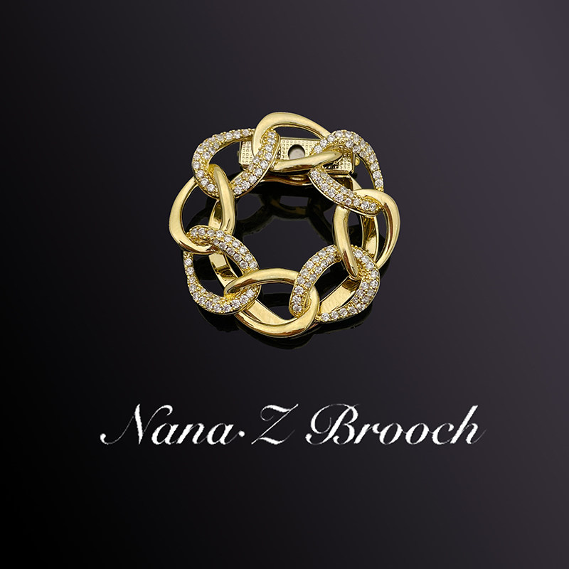 Nali blossoming garland brooch high-end female corsage pin silk scarf buckle dual-use Japan and South Korea high-end accessories spot