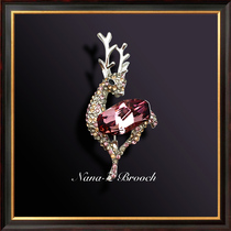 Crystal Small Deer Cashmere Large Coat Brooch Brooch Brooch Brooch Female Cute Day Ensemble Upscale Accessories Brief About 100 Hitch Atmosphere