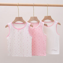 Cotton small vest Girls summer base female baby thin vest Childrens cotton top sleeveless hurdler vest