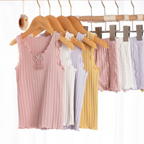 2021 Summer Childrens Vest suit Lace vest Shorts suit Cotton Girls Vest Suit Girls Home Clothes