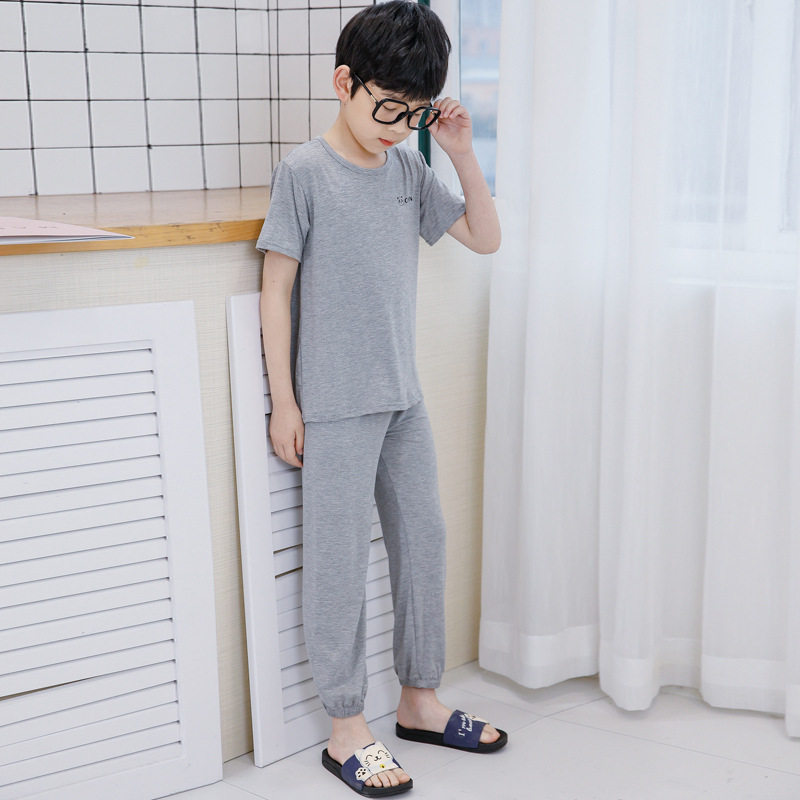Summer children Two sets of children Air conditioned male girls Home clothes Children's pyjamas sleeping pants Home Children's suit