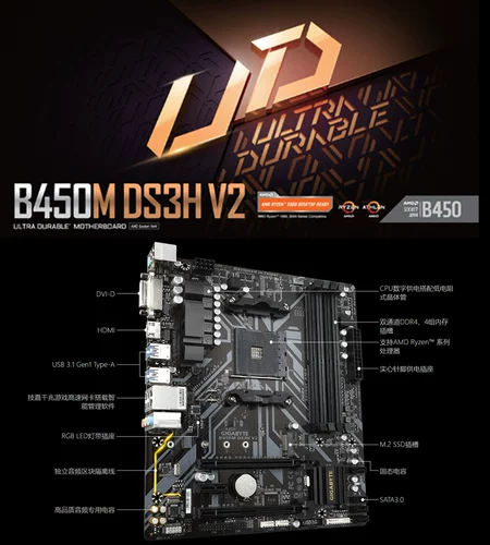 Новый] Гигабайт A320/B450/B550 Motherboard Platform AM4 AM4.